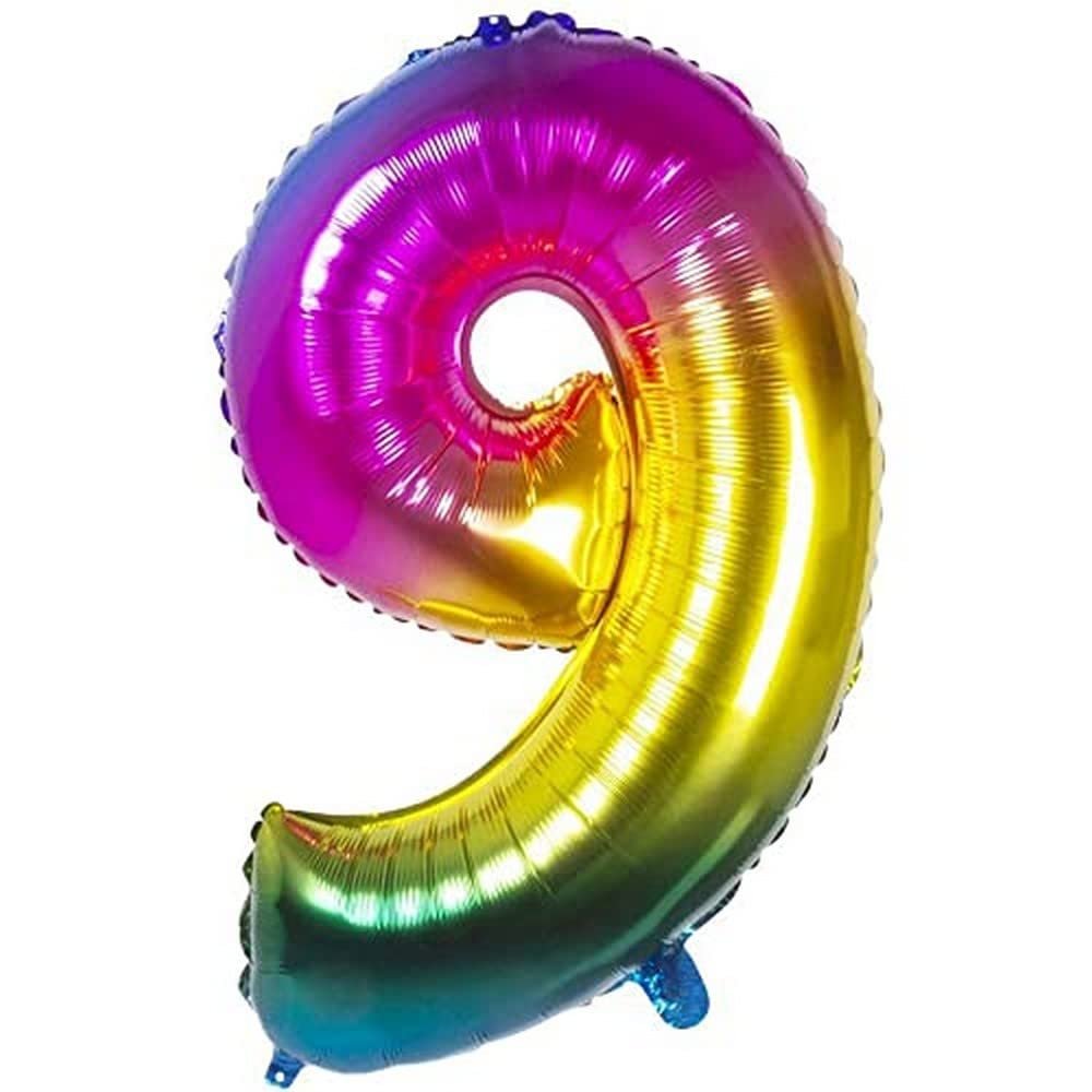 Boland 10135491 Bol22059 Ball Number 9 Rainbow 86 cm, Adult