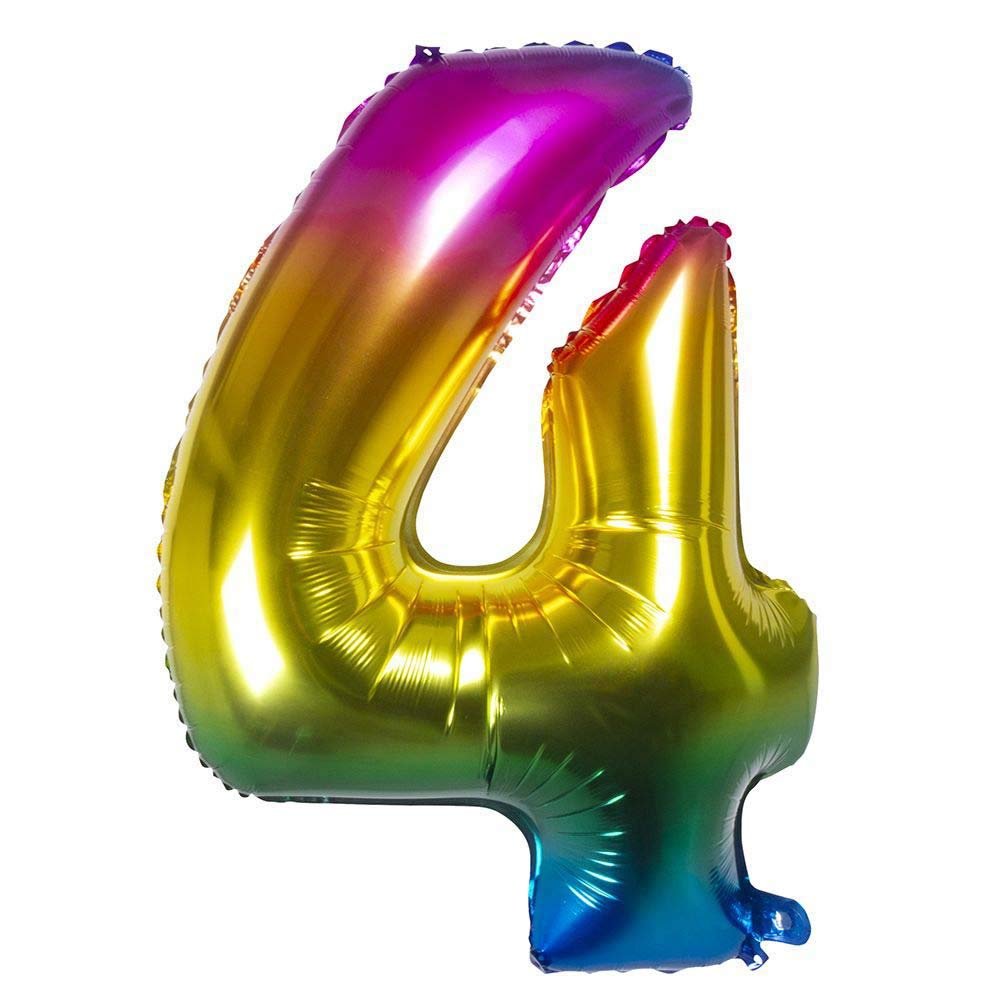 Boland 10135486 Bol22054 Ball Number 4 Rainbow 86 cm, Adult