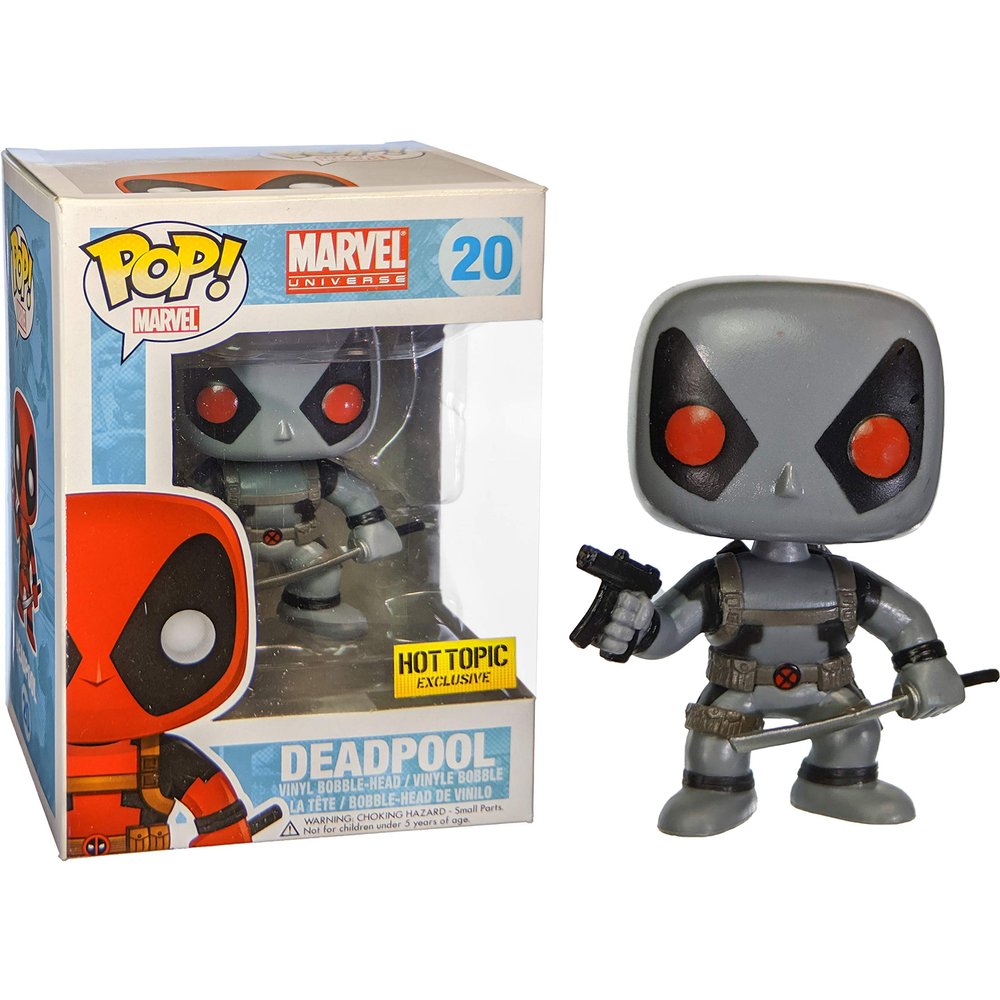 Funko Deadpool [Grey Suit] (Hot Topic Exc): Pop! Vinyl Figure & 1 Compatible Graphic Protector Bundle (020 - 03052 - B)