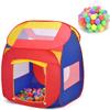 Costzon Ball Pit Play Tent for Kids, 100 Balls Included, Portable Baby Play House for Toddler Indoor & Outdoor USe, Easy Pop Up Fold into a Carrying Case (Red & Purple) view 1