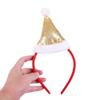Amosfun Santa Hat Headband Christmas Headband with Mini Sequins Hat Novelty Hair Band for Xmas Holiday Party Supplies 4pcs view 2