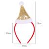 Amosfun Santa Hat Headband Christmas Headband with Mini Sequins Hat Novelty Hair Band for Xmas Holiday Party Supplies 4pcs view 4