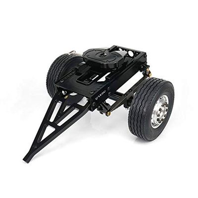 Lesu Metal Trailer B Single Axle for 1/14 Rc Tmy Tractor Truck Car DIY