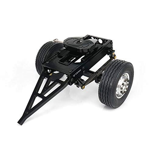 Lesu Metal Trailer B Single Axle for 1/14 Rc Tmy Tractor Truck Car DIY