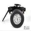 Lesu Metal Trailer B Single Axle for 1/14 Rc Tmy Tractor Truck Car DIY view 3