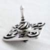 Colorful enamel 925 Sterling silver Dreidel with Custom Finish enamel and Hebrew letters view 2