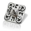 Colorful enamel 925 Sterling silver Dreidel with Custom Finish enamel and Hebrew letters view 3
