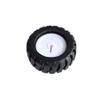 10PCS/LOT K346 43 * 19 * 3mm D-Hole Rubber Wheel Suitable for N20 Motor D Shaft Tire Car Robot DIY Toys Parts view 1