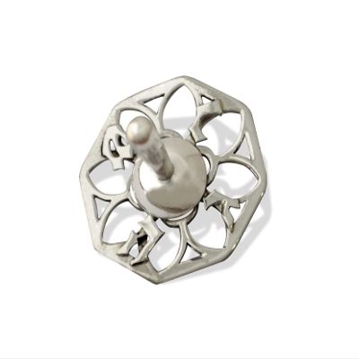 Small Sterling silver Dreidel Open flower design