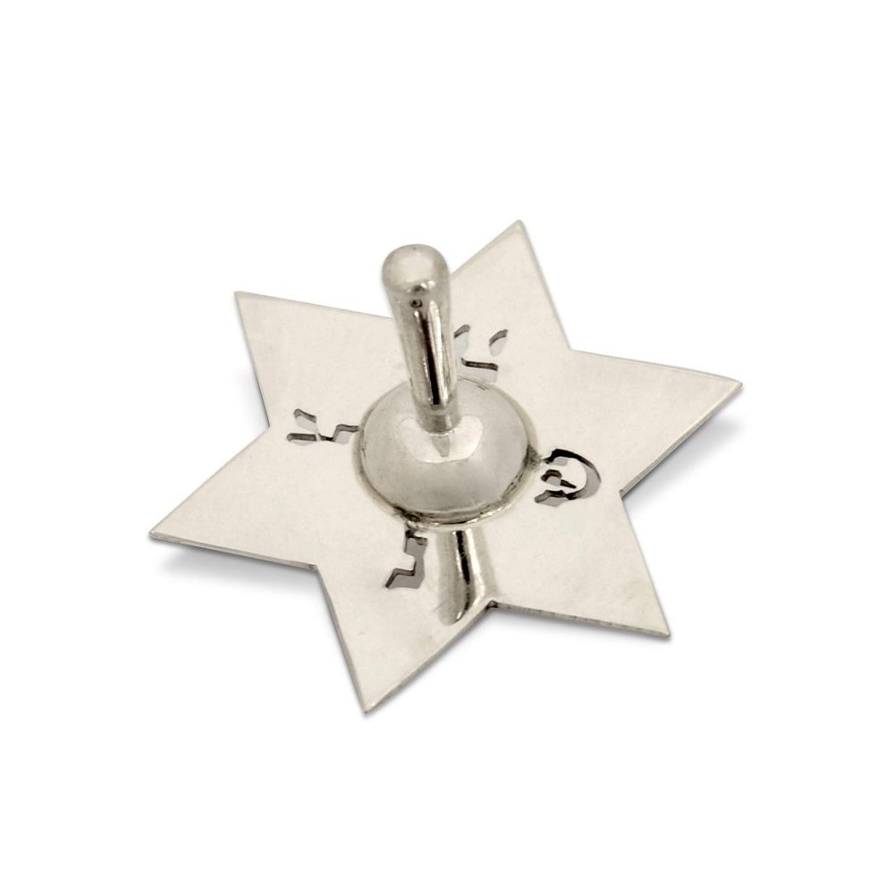 925 Sterling silver Star of David Dreidel kids Hanukkah game