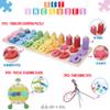 Montessori Fine Motor Skill Toys - Math Wooden Number Shape Set with Learning Clock and Lacing Beads Montessori Toy for Toddlers 3 4 5 Year Old Preschool Learning Toys, Sorting Stacking Counting view 2