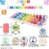 Montessori Fine Motor Skill Toys - Math Wooden Number Shape Set with Learning Clock and Lacing Beads Montessori Toy for Toddlers 3 4 5 Year Old Preschool Learning Toys, Sorting Stacking Counting view 4