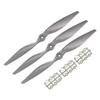 uxcell RC Propellers CW 11x7 Inch 2-Vane for Airplane Nylon Gray 3Pcs with Adapter Rings view 1