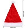 Aneco 8 Pack Christmas Hats Red Plush with White Cuffs Plush Fabric Santa Hat for Christmas Costume Party and Holiday Event view 2