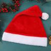 Aneco 8 Pack Christmas Hats Red Plush with White Cuffs Plush Fabric Santa Hat for Christmas Costume Party and Holiday Event view 4