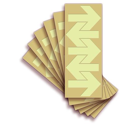 iSYFIX Glow in the Dark Arrow Stickers, 4x3 Inch, 30 Pack