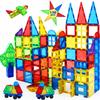 MAGBLOCK Magnetic Tiles Building Blocks 130 Pcs Magnet Tiles for Kids Ages 4-8 Magnetic Toys for Boys and Girls Ages 8-10 view 1