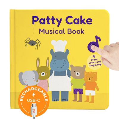 Calis Books Patty Cake Nursery Rhymes  Interactive Sound Book for Toddlers 13, Musical Book for 1 Year Olds, Perfect First Birthday Gift, 6 Favorite Songs