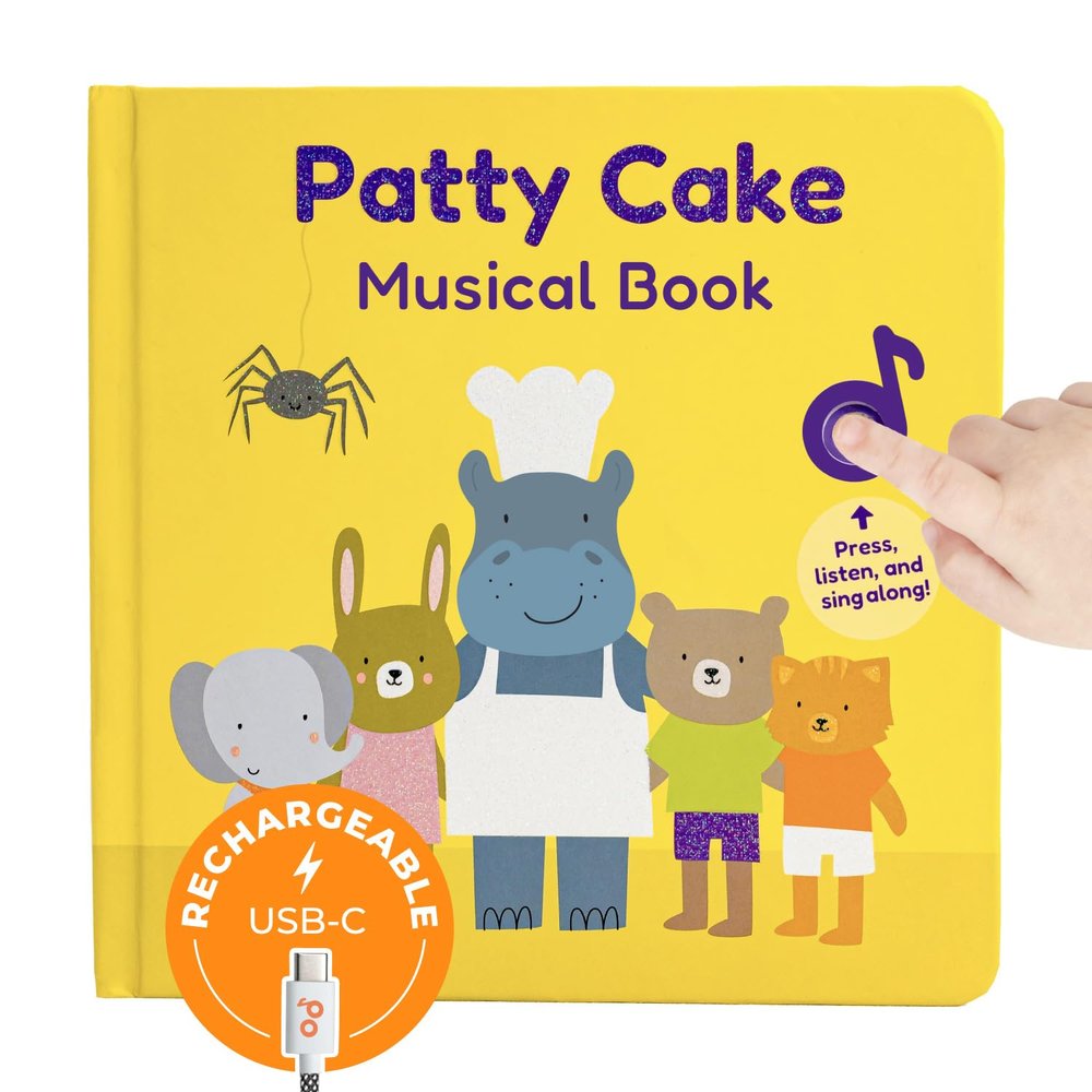 Calis Books Patty Cake Nursery Rhymes  Interactive Sound Book for Toddlers 13, Musical Book for 1 Year Olds, Perfect First Birthday Gift, 6 Favorite Songs