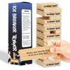 Ice Breaker Tower Questions Classic Hardwood Stacking Game | 54 Unique Social Starters | Great Family Bonding & Team Building | Coworkers, Date Night & Relationship Connection Fun Prize For All Ages view 1
