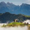 CALVENDO Puzzle Church of St. Thomas in Front of Bergen, Surrounded by Fog 1000 Pieces 64 x 48 cm from iPics Photography view 3