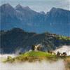 CALVENDO Puzzle Church of St. Thomas in Front of Bergen, Surrounded by Fog 1000 Pieces 64 x 48 cm from iPics Photography view 4