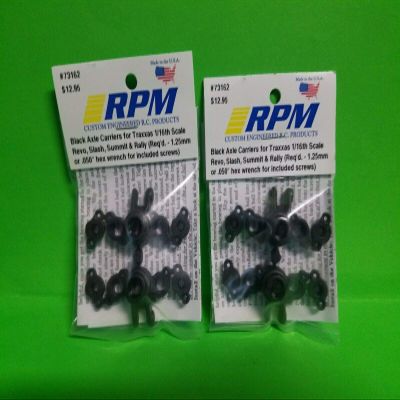 2 RPM 73162 Black Axle Carriers for Traxxas 1/16 E-Revo, Slash, Summit 4x4 VXL Includes CHICAGOLAND RC Coupon
