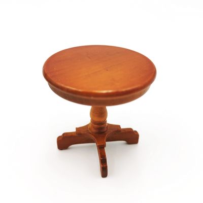SXFSE Dollhouse Decoration Accessories, 1:12 Dollhouse Furniture Miniature Wooden Round Side Table