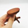 SXFSE Dollhouse Decoration Accessories, 1:12 Dollhouse Furniture Miniature Wooden Round Side Table view 2