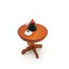 SXFSE Dollhouse Decoration Accessories, 1:12 Dollhouse Furniture Miniature Wooden Round Side Table view 3