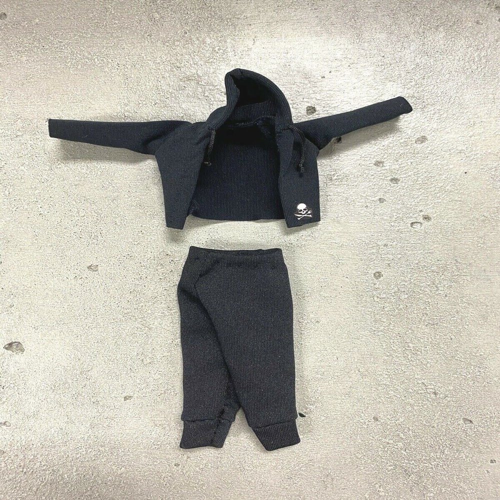 1/12 Scale Miniature Custom Handmade Fabric Hoodie Sweatpants for SH Figuarts Figma 6 inch Action Figure