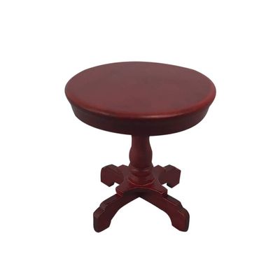 SXFSE Dollhouse Decoration Accessories, 1:12 Dollhouse Furniture Miniature Wooden Round Side Table