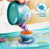 JOYIN Mermaid Tea Party Set for Little Girls, Pretend Tin Teapot Set, Princess Tea Time Play Kitchen Toy with Teapot, Cups, Plates, Carrying Case for Easter Birthday Gifts Kids Toddlers Age 3 4 5 6 view 3