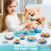JOYIN Mermaid Tea Party Set for Little Girls, Pretend Tin Teapot Set, Princess Tea Time Play Kitchen Toy with Teapot, Cups, Plates, Carrying Case for Easter Birthday Gifts Kids Toddlers Age 3 4 5 6 view 4