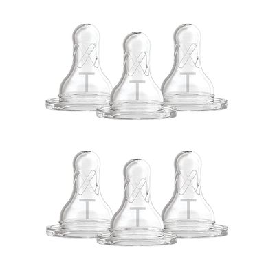 Dr. Brown's Natural Flow Baby Bottle Nipple Level T - Newborn, Slower Flow - 6pk - 0m+