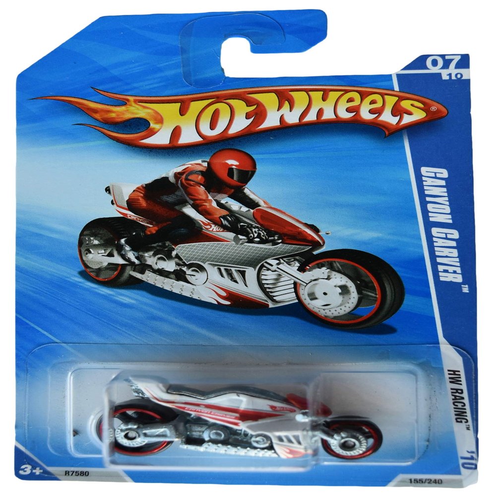 Hot Wheels 2010 Racing 7/10 Canyon Carver 155/240, White/red