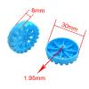 EUDAX 30mmx8mm Plastic Roll 2mm Dia Shaft Toys Wheel and 2mmx100mm STEM Shaft Round Rod Axles for DIY Toy RC Car Truck Boat Helicopter Model Part (Blue, 100pcs) view 2
