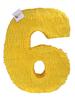 APINATA4U Large 20" Yellow Color Number Six Pinata Sixth Birthday Party Decoration view 1