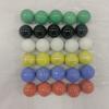 30 Large 1" (25mm) Replacement Solid Glass Marbles for Chinese Checkers, Aggravation, or Marble Games (5 Each of Red, Blue, Yellow, White, Green, Black) view 1
