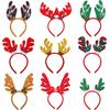 Aneco 9 Styles Reindeer Headband Antlers Headband Christmas Party Costume Head Boppers for Party Favor, 9 Pack view 1