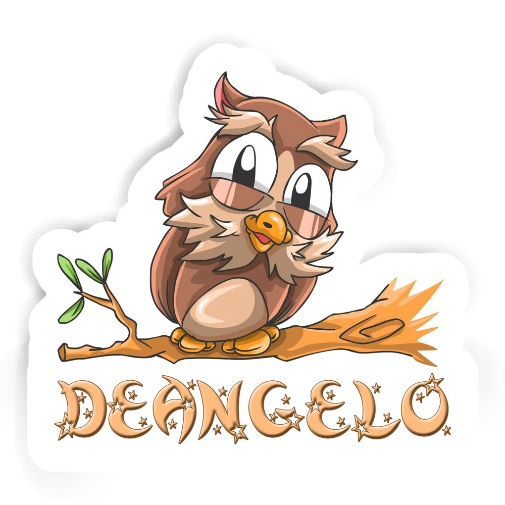 Deangelo Owl Sticker (Large, 14x9.8 inch)