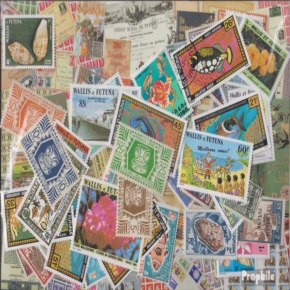 Wallis and Futuna 150 Various Stamps (Stamps for Collectors)