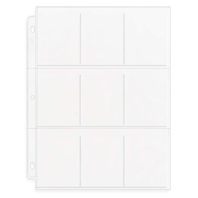 StoreSMART - Trading Card Binder Page 500-Pack - Poly Archival Plastic - Top Load - LC63B-500