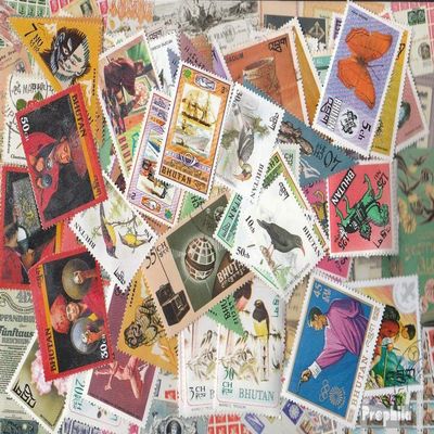 Bhutan 300 Various Stamps (Stamps for Collectors)