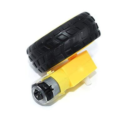 10 set Deceleration DC motor + supporting wheels a/smart car chassis motor/robot car wheels Gear Motor with Wheel