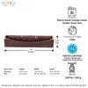 NOVICA Artisan Handmade Wood Brass Domino Set Beech Classic with Mango Holder Brown India Chess Games 'Classic Entertainment' view 4