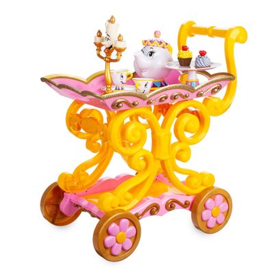 Disney Beauty and The Beast ''Be Our Guest'' Singing Tea Cart Play Set