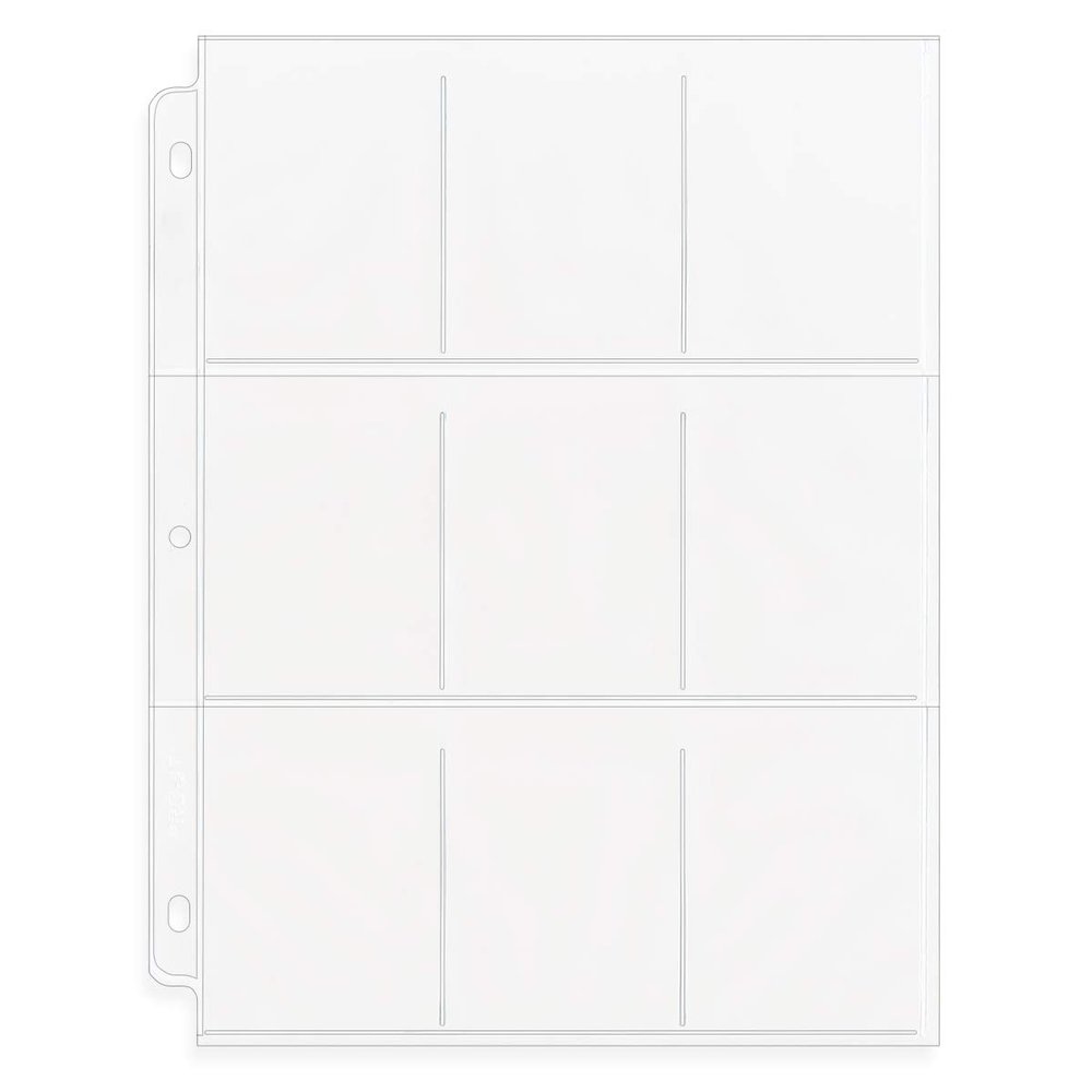 StoreSMART - Trading Card Binder Page 300-Pack - Poly Archival Plastic - Top Load - LC63B-300