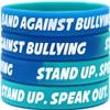 300 Youth Band Against Bullying Wristbands - Stand Up. Speak Out. Silicone Braceletss view 1