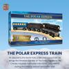 Masterpieces  The Polar Express Train, 3 Piece Set, Officially Licensed Collectors Edition Toy, Wooden Magnetic Engine and Cars, Kids Toddlers Boys and Girls, Ages 3+ view 2